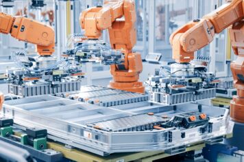 Battery packs in battery production line Battery packs in battery production line