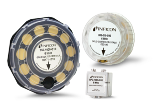 Photo depicting INFICON quartz crystal products Photo depicting INFICON quartz crystal products