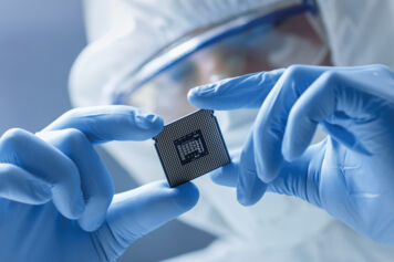 Semiconductor chip with hands Semiconductor chip with hands